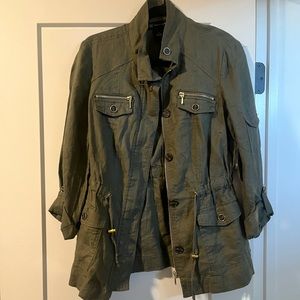 Green light weight utility jacket